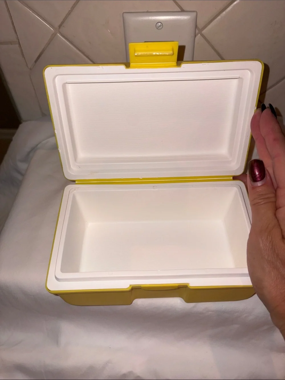 Vintage Yellow Clik Cooler - Mini Container Cooler